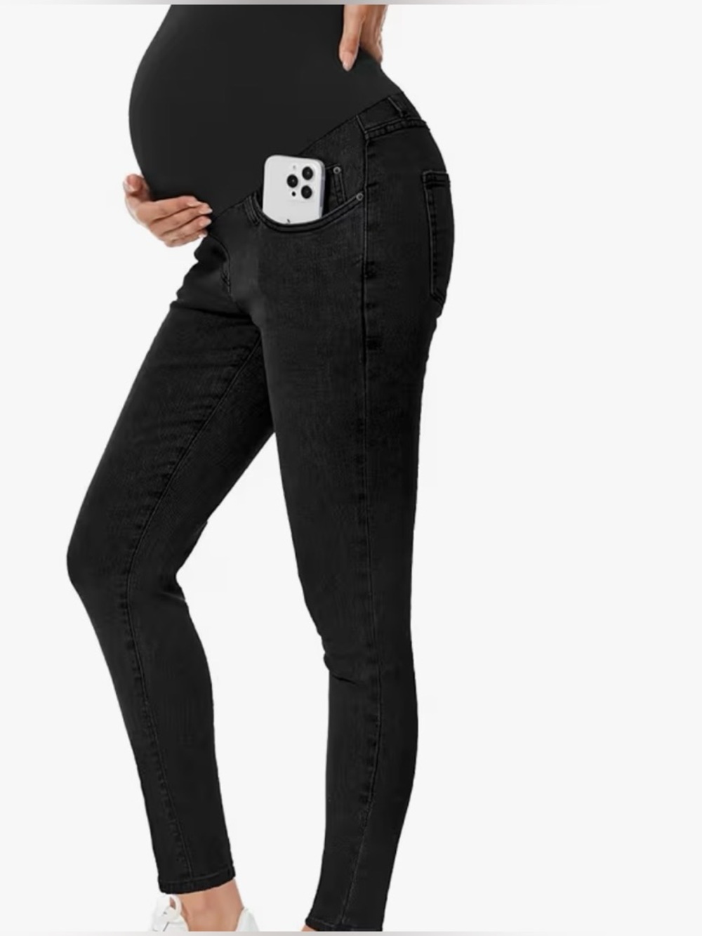 NWT Maternity Jeans Over Belly Skinny Stretchy Denim Pants Comfy Slim Large